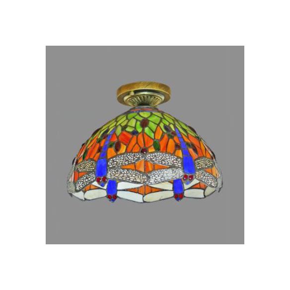 Dome in vetro colorato Luce a filo con girasole/rosa/perla/uva/papà tiffany rustico 1 lampada a filo a filo in ottone antico