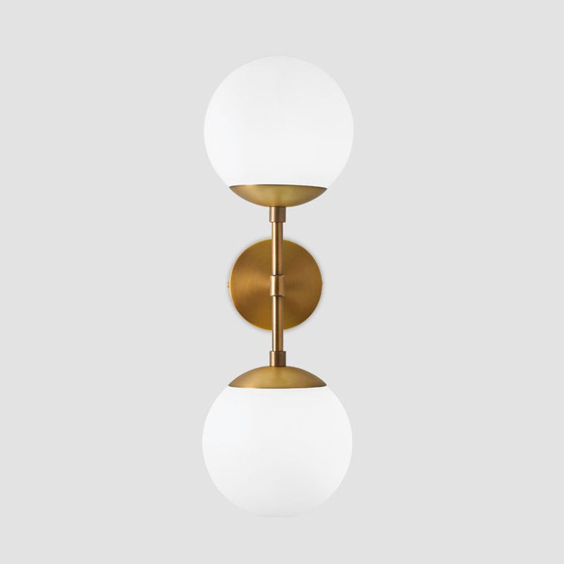 Contemporary Vanity Light Simple Glass Ball Shade Wall Light Sconce for Bathroom