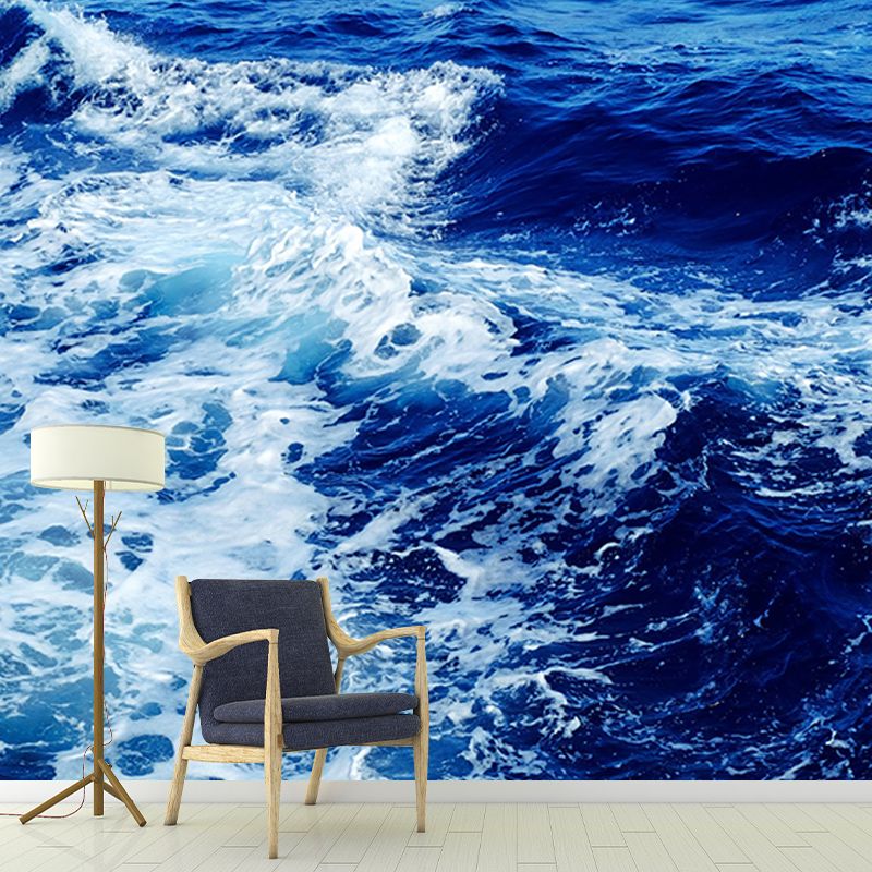 Modern Style Mural Wallpaper Sea Wave Eco-friendly Indoor Wall Mural