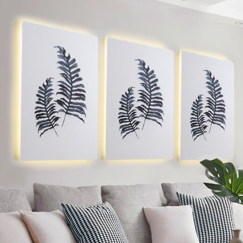 RECTANGE BLANC BANANA BANANE LAVE MURALE LAMPE NORDIQU