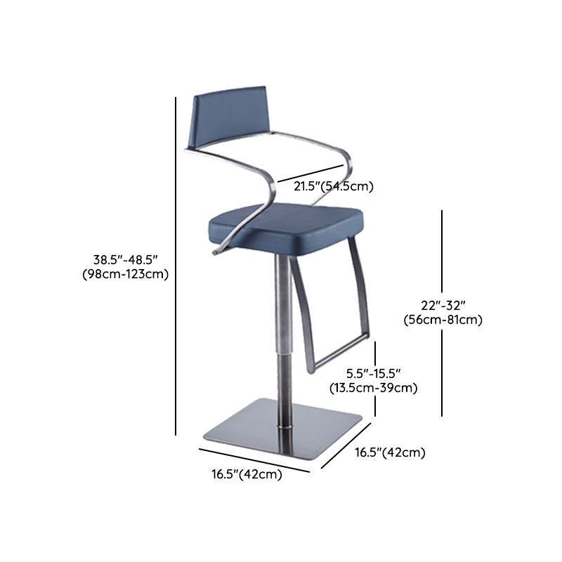 Modern Upholstered Counter Stool Bar-height Bar Stool with Footrest