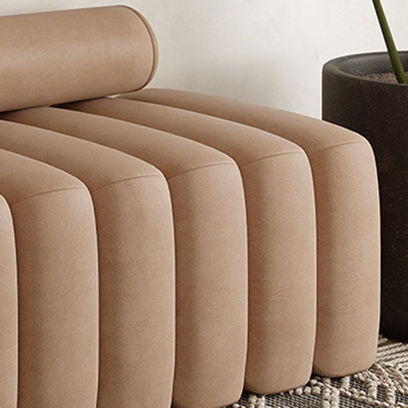 Velvet Standard Sofa Armless Tight Back Sofa for Living Room