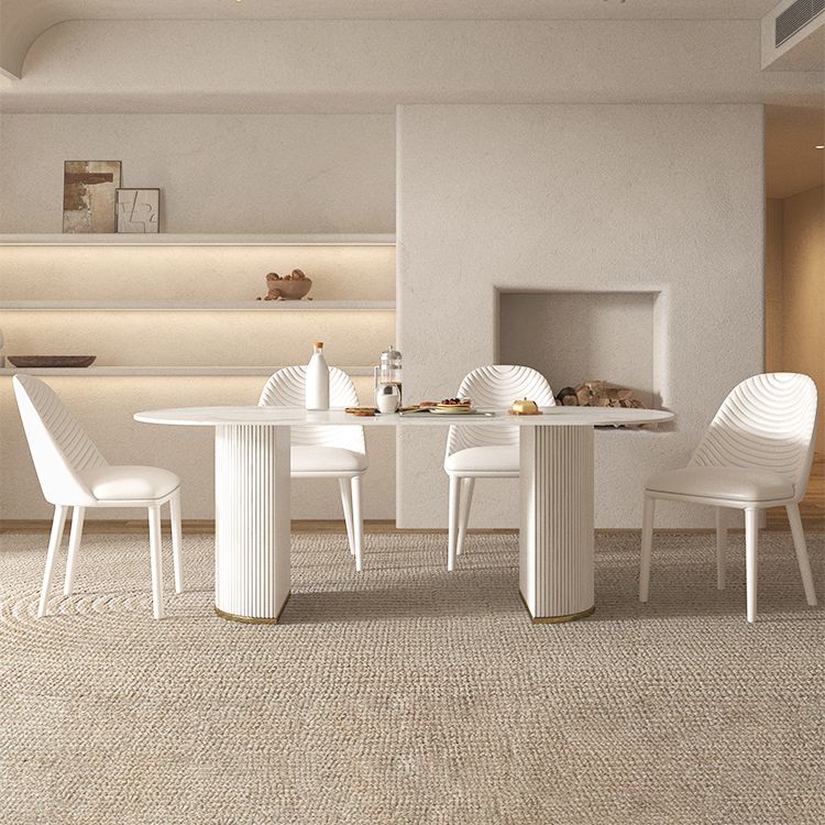Modern 1/2/4/5/7 Pieces Dining Set Rectangle Stone Dining Table for Dining Room