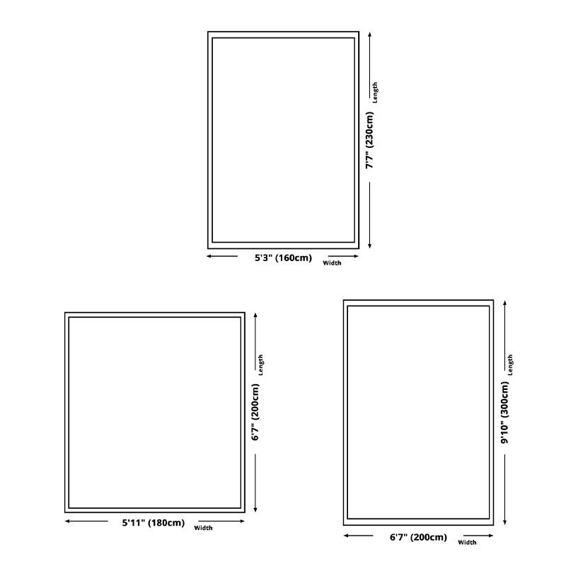 Funky Area Rug Contrast Panel Polyester Carpet Living Room Rug with Non-Slip Backing