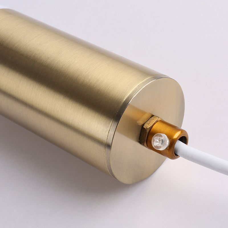 Lampada a sospensione di luce calda/bianca Simplicità Illuminazione a sospensione in oro bianco per camera da letto