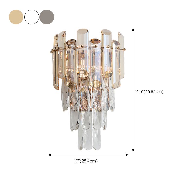 Crystal Geometric Wall Mount Lamp Simple 2 Lights Wall Mounted Light Fixture