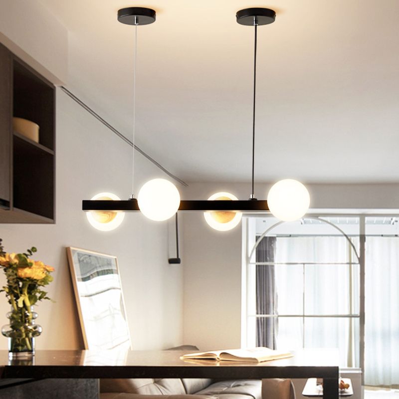 Black Kitchen Island Lighting Industrial Globe Shaded Ceiling Light for Home
