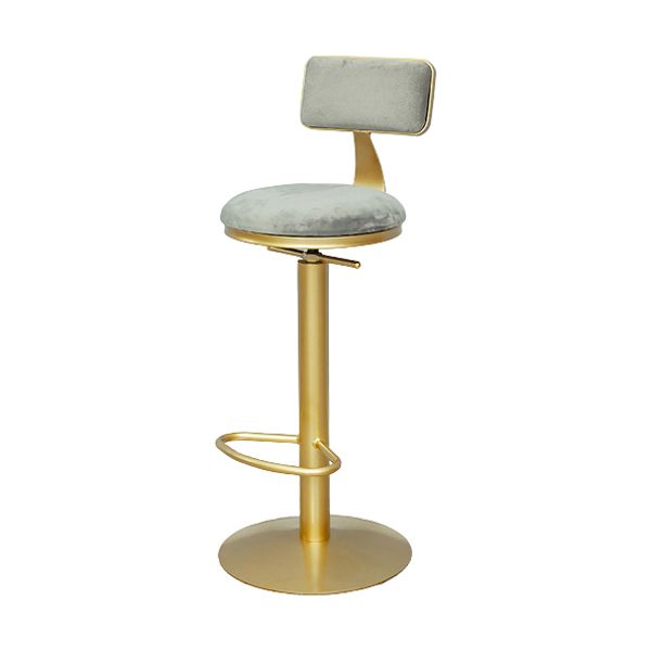 Armless Bar Stools Adjustable Height Swivel Dining Stools with Metal Base