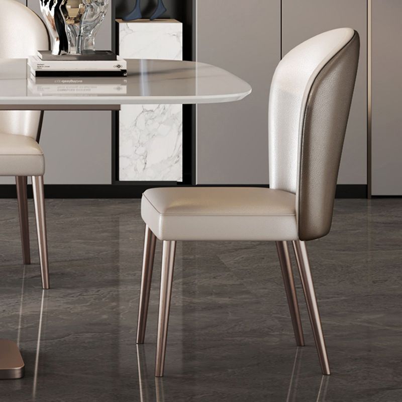 Glam Upholstered Parsons Dining Chairs Dining Room Armless Chair