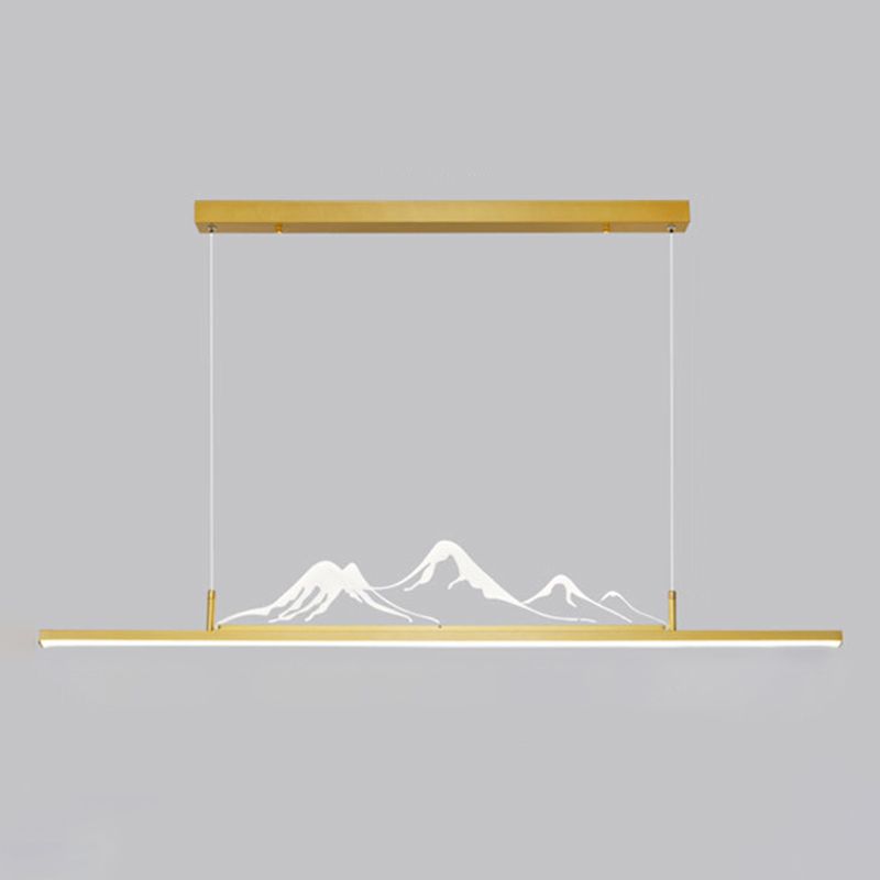 Accesorios de iluminación lineal modernos de aluminio Luz de la isla de la isla Luz