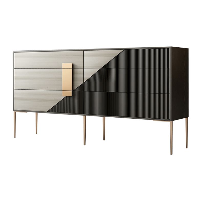 Glam Horizontal Storage Chest with Soft-Close Drawers for Home