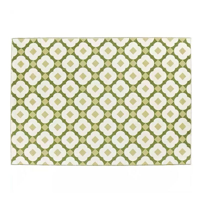 Modern Floral Print Rug Polyster Rug Stain Resistant Indoor Rug for Living Room