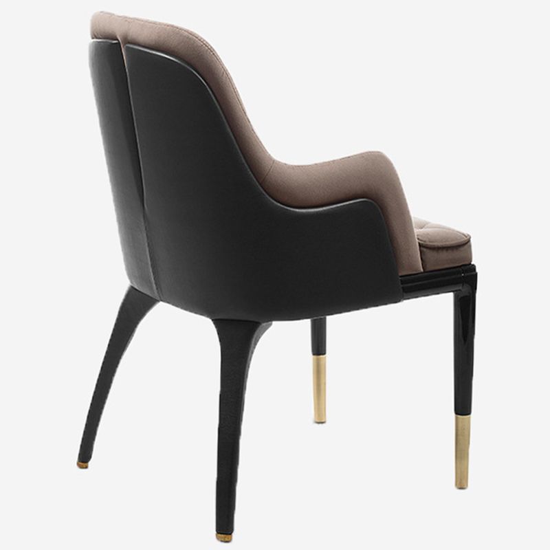 Modern Style Parsons Chair Home Solid Wood Legs Dining Arm Chair