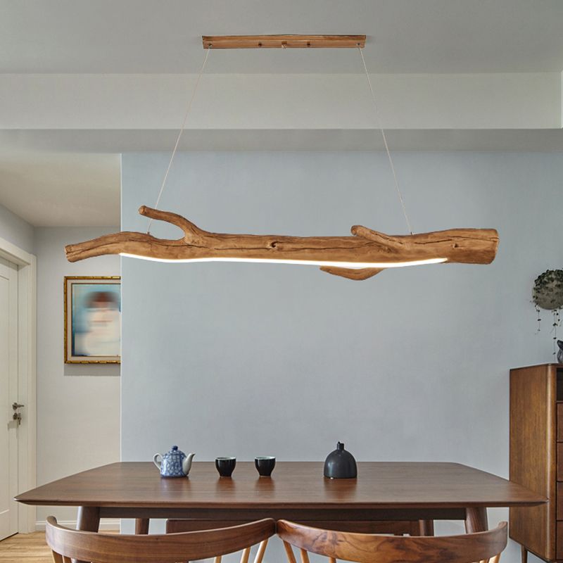 Modern Resin Ceiling Light Branch Shape Island Light with Acrylic Shade for Living Room