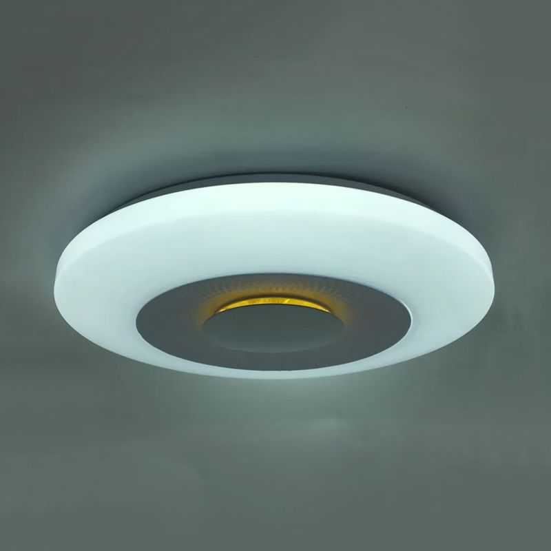 LED Slaapkamer Flush Mount Fixture Modern Wit Flush Licht met Airship Acryl Shade in Warm/Natuurlijk Licht
