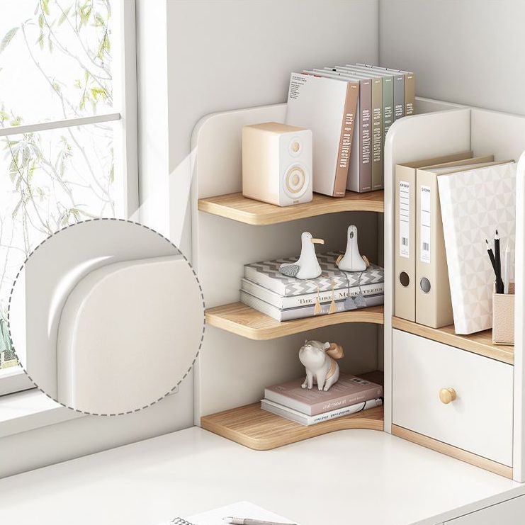 Contemporary Engineer Wood Bookshelf Open Back Bookcase for Home Office