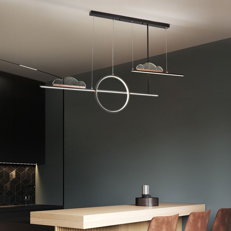 Nordic Island Light Moderne einfache LED -Kronleuchterlampenvorrichtung für Esszimmer