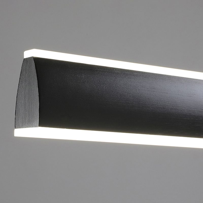 Metal Linear Chandelier Light Fixture Simple LED Island Pendant for Dining Room