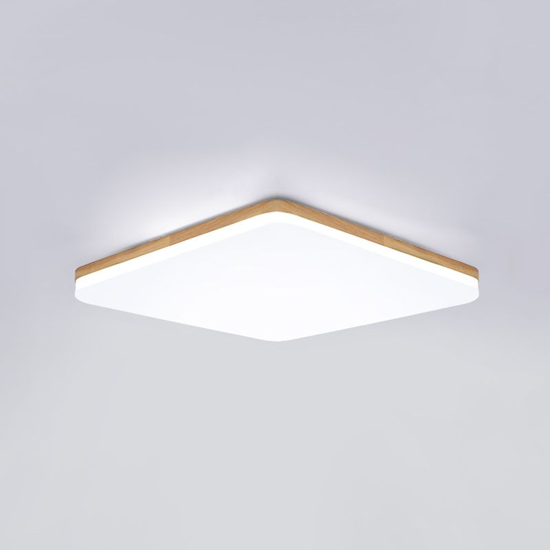 Luminaire de plafond encastré en bois d'appareils d'éclairage de plafond affleurants carrés de LED