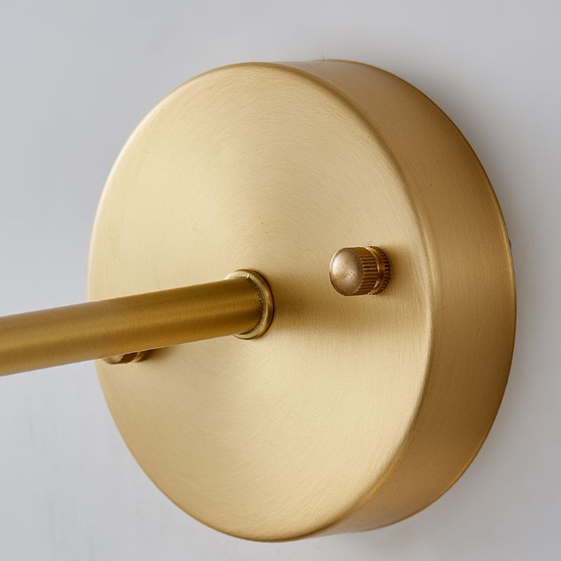 Modernism Globe Shaded Wall Light Golden Metal Lighting for Foyer