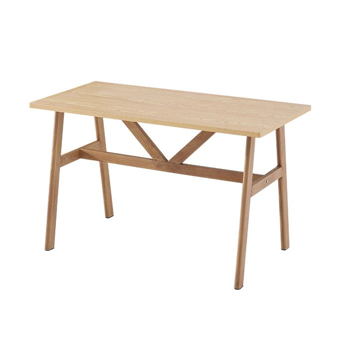 5 Pcs MDF Modern Dining Room Set with Rectangle Table and Pedestal Base Dining Set