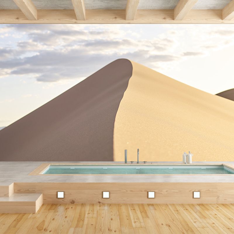 Simple Desert Mural Wallpaper Modernism Wall Art for Home, Made to Measure