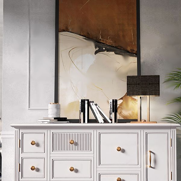 Traditional Storage Chest Solid Wood Dresser with Drawers , 14.04 Inch Width