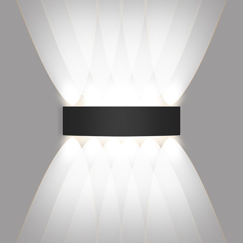 Aluminium -Wandleuchten im nordischen Stil schwarzes Mehrlichtwandlicht für draußen