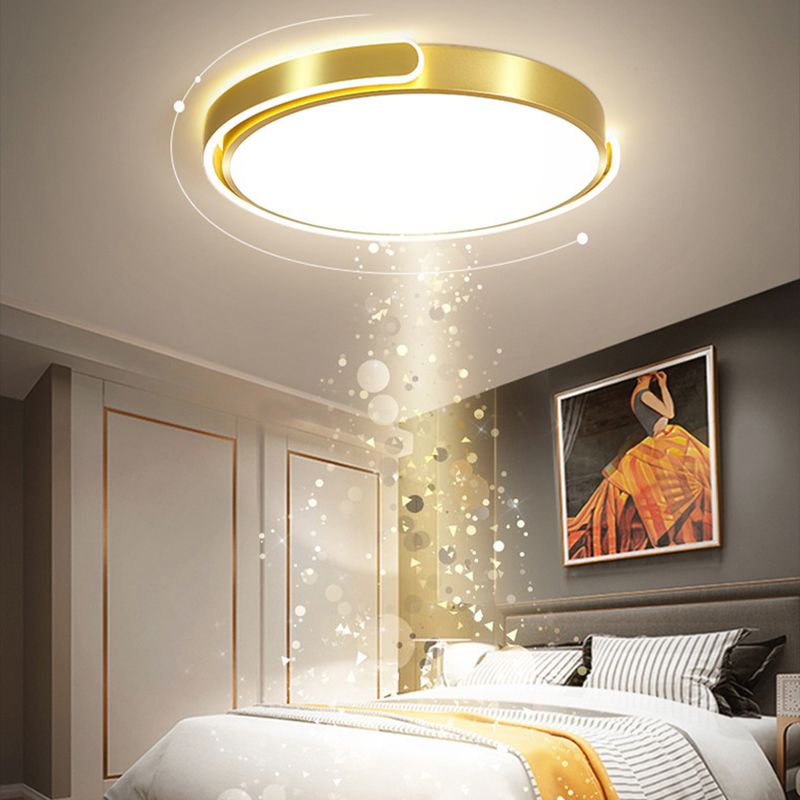 Eenvoud Ronde Flush Mount Verlichting Metaal LED Slaapkamer Plafond Mount Licht Profiel