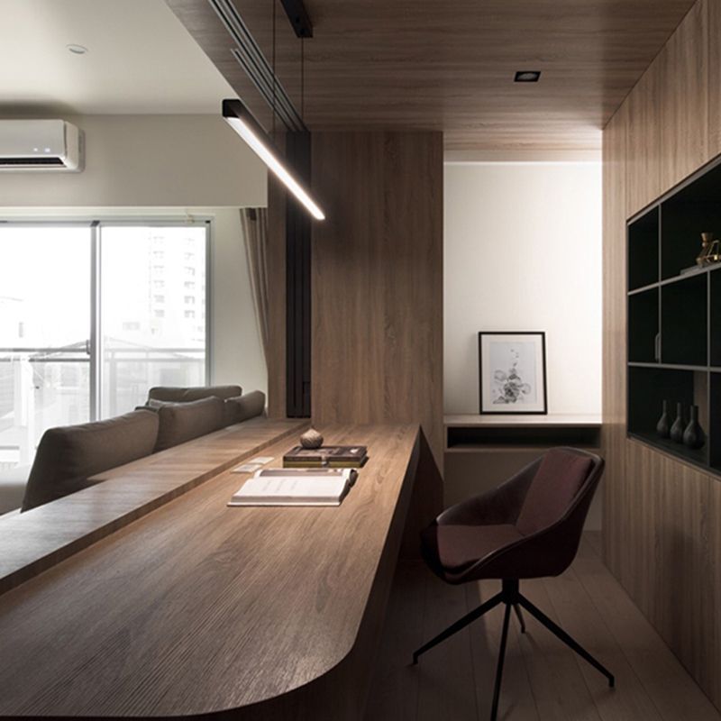 Estilo moderno lineal colgante de metal 1 lámpara de luz de luz