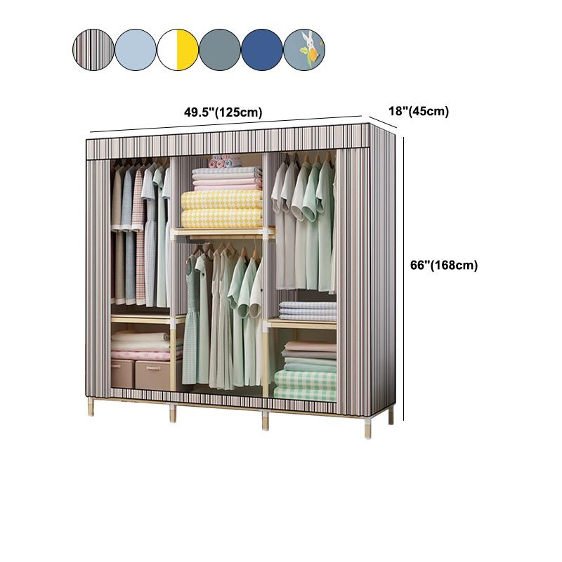 Contemporary Storage Cabinet Engineered Wood Wardrobe Closet