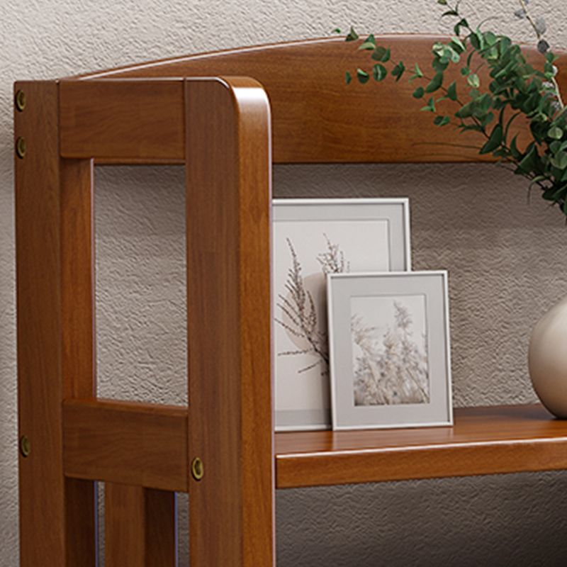 Contemporary Standard Bookshelf Wooden Open Back Bookcase with Shelves