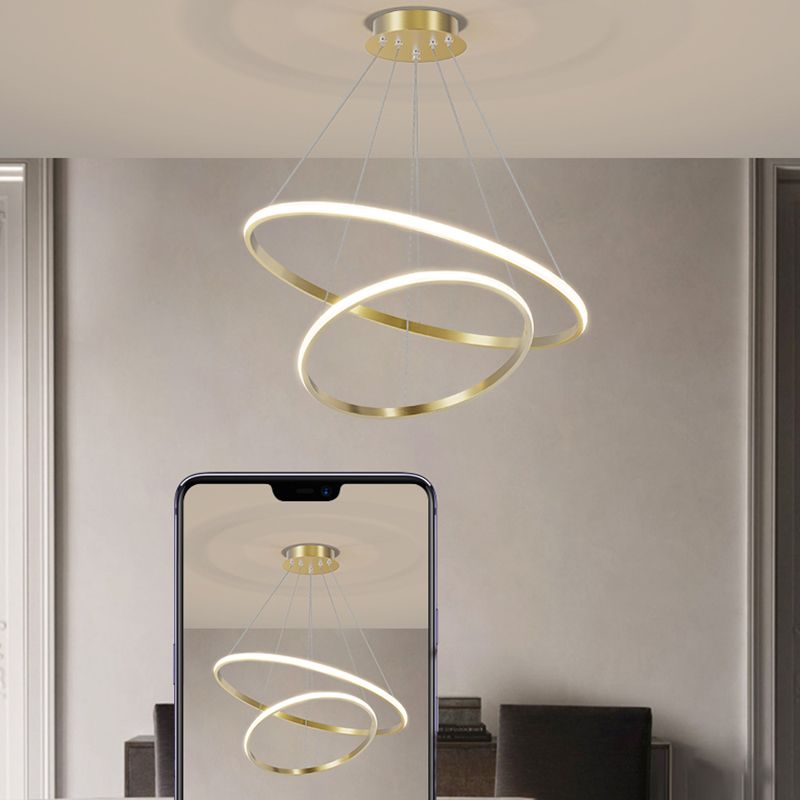 Simple Multi Tier Circular Chandelier Light Fixtures Sitting Room Hanging Chandelier