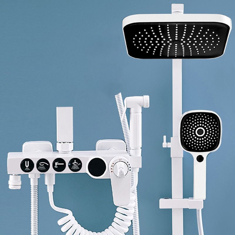 Modern Shower System Wall Mounted Rectangle Shower System with Hand Shower