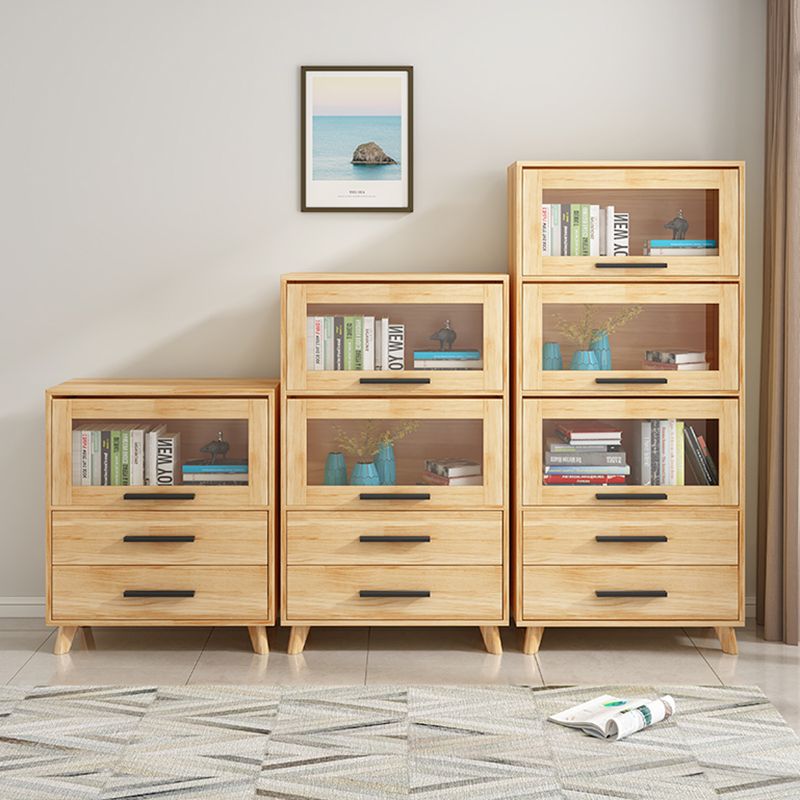 Scandinavian Closed Back Book Shelf Standard Wooden Bookcase