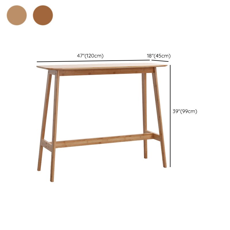 Modern Rectangle Wood Counter Table 1/2/3 Pieces Bar Table Set for Cafe