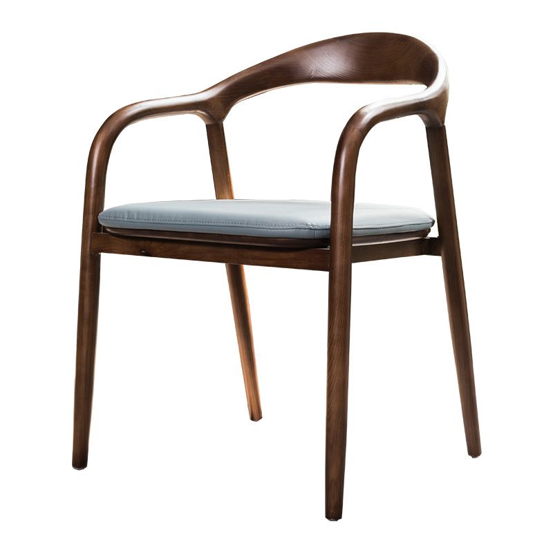 Chaises traditionnelles en bois de frêne massif, bras arrière ouvert, ensemble de chaises de cuisine et de salle à manger