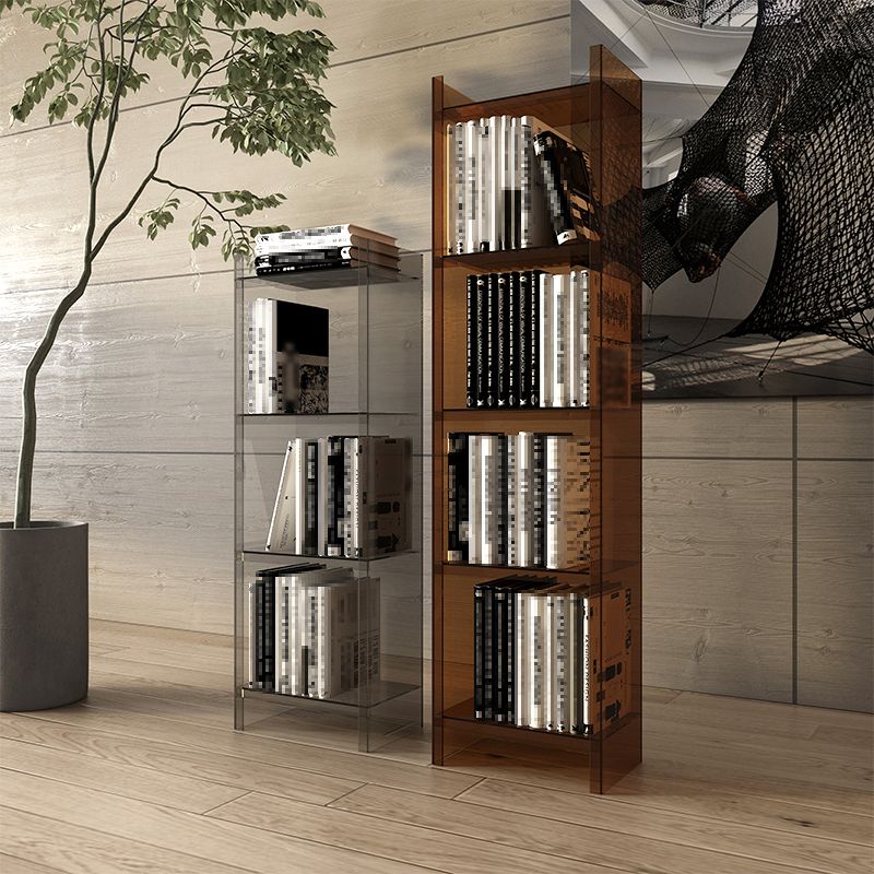 Acrylic Vertical Standard Bookshelf Scandinavian Closed Back Bookshelf