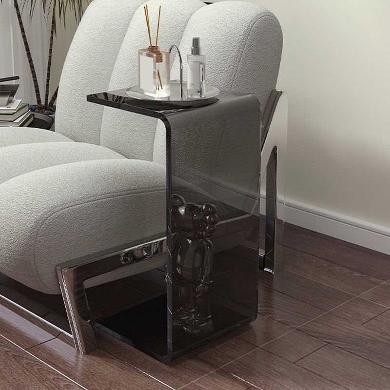 Contemporary Acrylic Side Table Square Sofa Side Accent Table