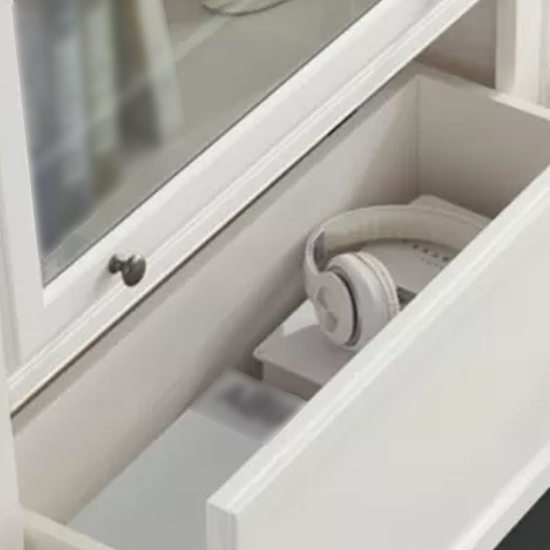 Contemporary Barrister Bookcase Closed Back Bookshelf with Drawer