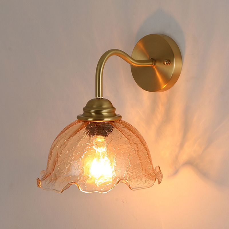 Moderner Stil Blumenform geformtes Wandmontaglampe Metall 1 Lichtwandbeleuchtung Armaturen