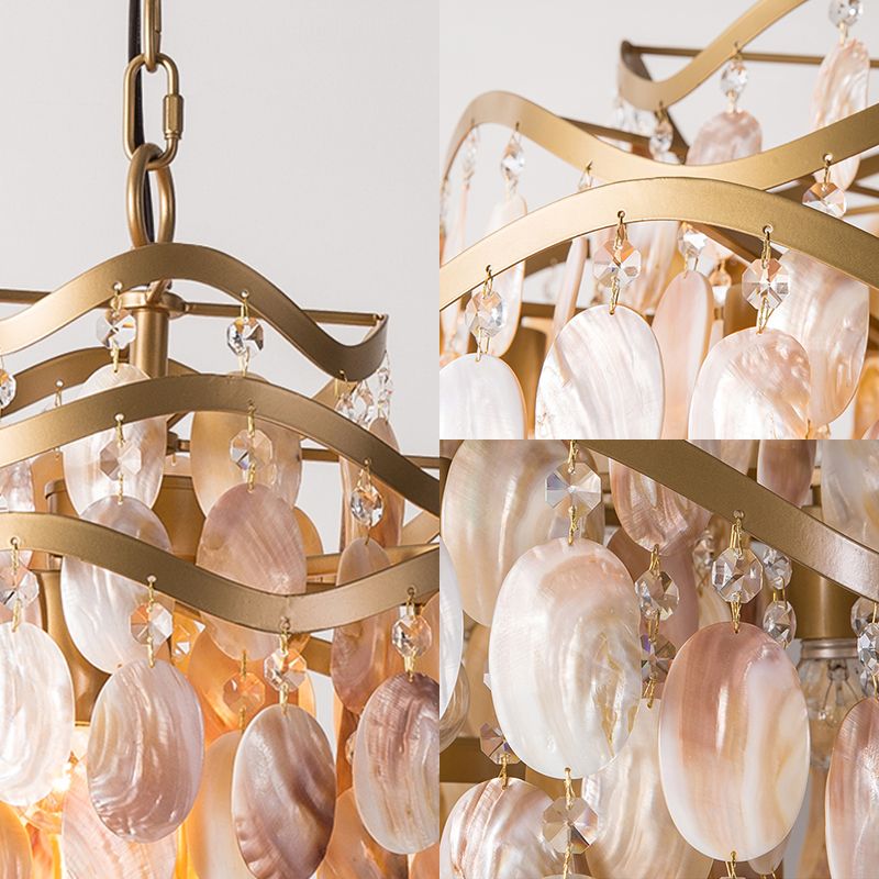 Ciondolo a soffitto a testa multipla a guscio multipla con guscio di cristallo con guscio di cristallo con guscio di cristallo