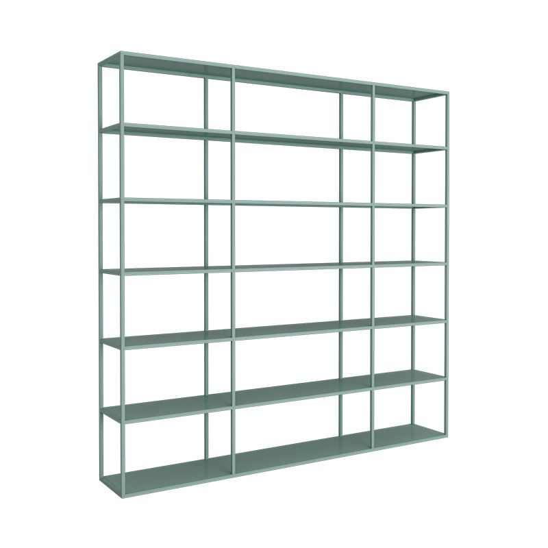Vertical Metal Frame Bookshelf Modern Open Storage Bookcase , 10" W X 71" H