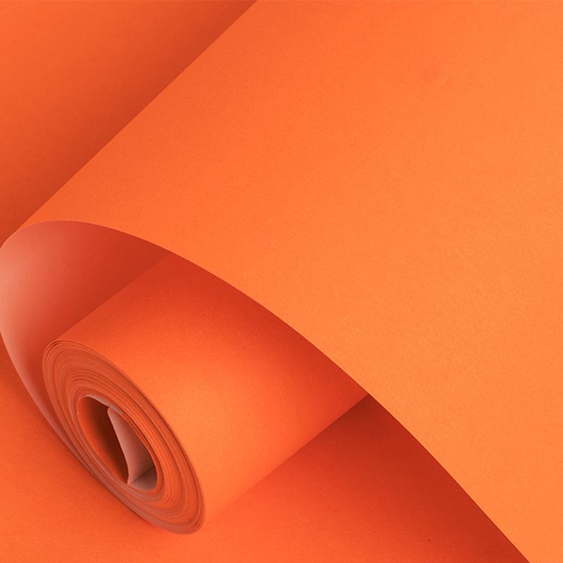 Minimalist Solid Color Wallpaper Roll Stain Resistant Wall Covering for Living Room