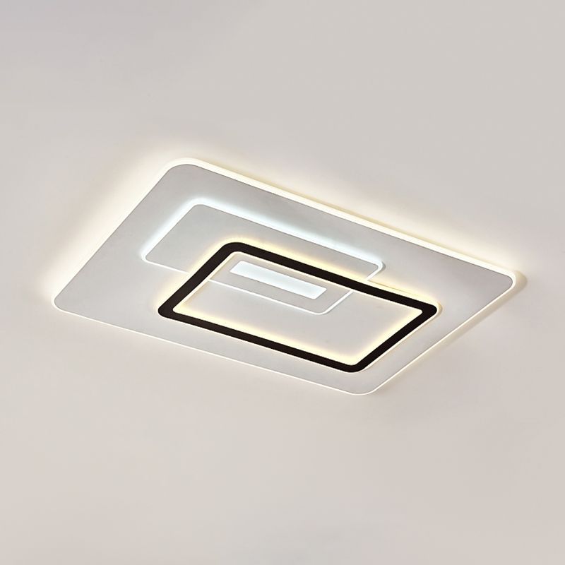 Plafonnier LED en forme de géométrie, moderne, en fer, 3 lumières, montage encastré, pour chambre à coucher