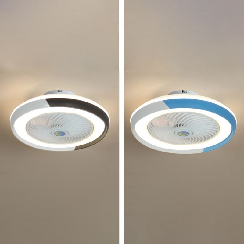 Metal Ceiling Fan Light Modern Style Ceiling Fan Lighting for Bedroom