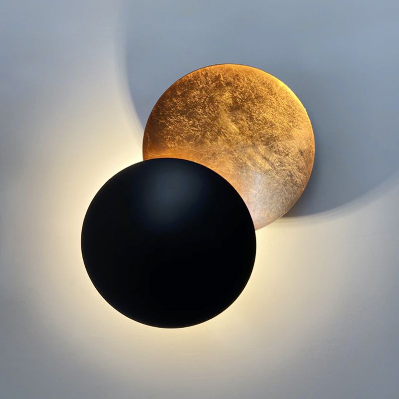 1-Light Disk Wall Mount Light Modern Style Metal Wall Sconce Lights