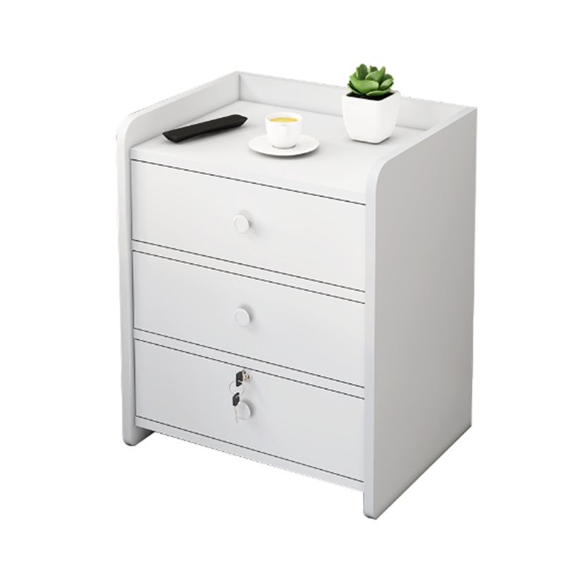 Wooden Nightstand with 12" Wide Night Table with Drawers and Shelf