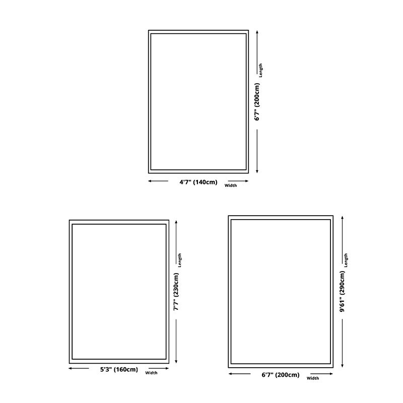 Stylish Modern Area Rug White Polyester Area Carpet Easy Care Washable Rug for Home Decor