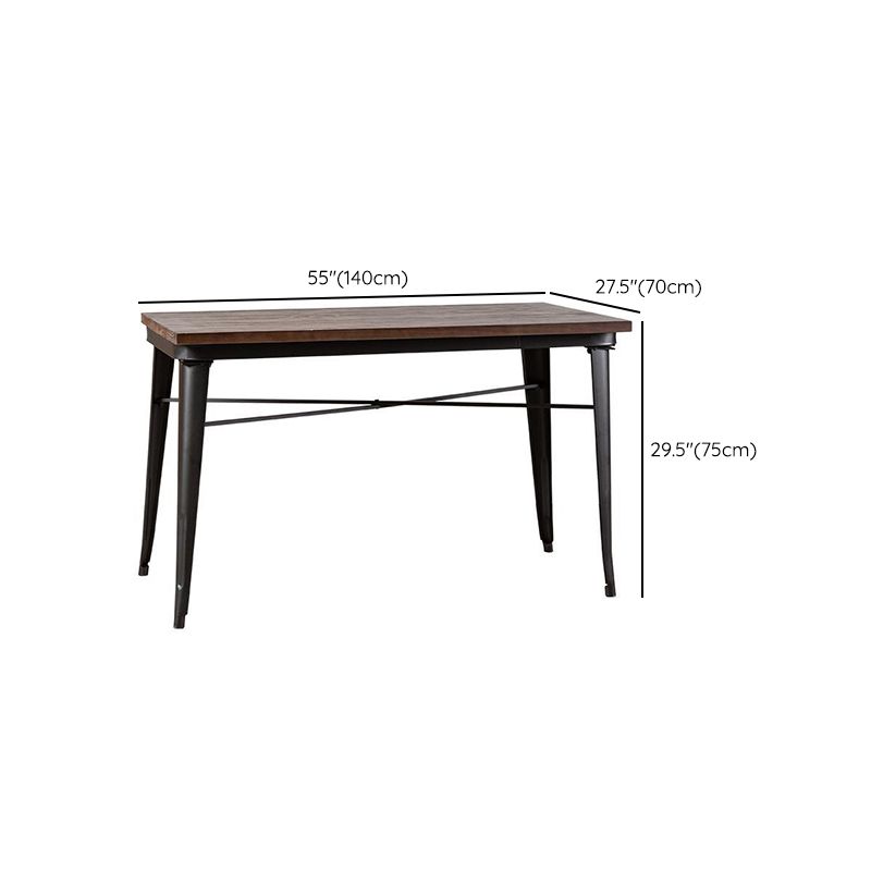 Industrial 1/2/5 Pieces Furniture Solid Wood Dining Set in Brown